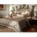 Classical Natural Mulberry Silk Luxury Bed Sets Grey With G